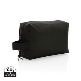 Impact AWARE™ Basic RPET Kulturtasche schwarz bedrucken, Art.-Nr. P820.761