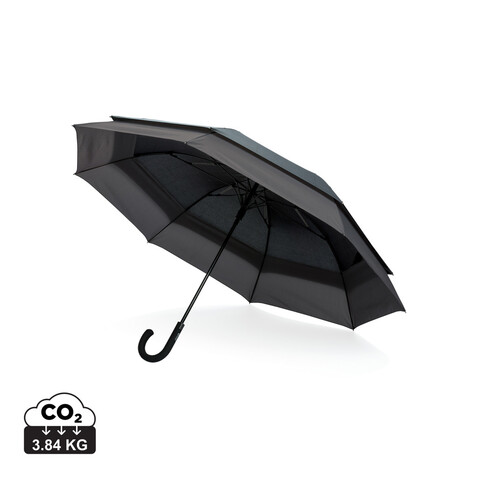 Swiss Peak AWARE™ 23" bis 27" erweiterbarer Regenschirm schwarz bedrucken, Art.-Nr. P850.451 Swiss Peak AWARE™ 23" bis 27" erweiterbarer Regenschirm schwarz bedrucken, Art.-Nr. P850.451