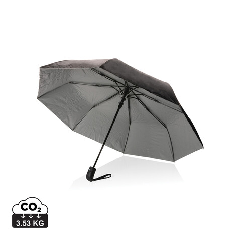 21" Impact AWARE™ RPET 190T Pongee Bi-Color Mini-Schirm silber bedrucken, Art.-Nr. P850.552