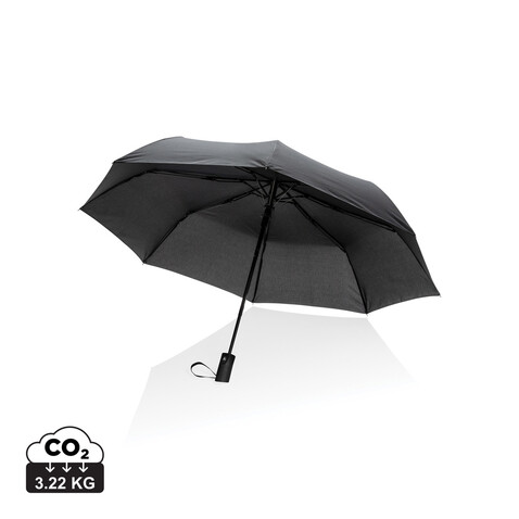 21" Impact AWARE™ RPET 190T Mini-Schirm automatic open schwarz bedrucken, Art.-Nr. P850.591