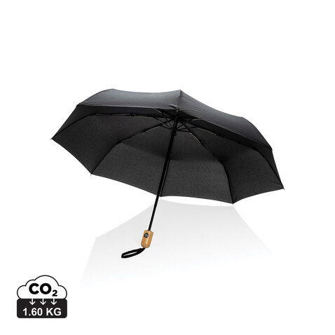 21" Impact AWARE™ RPET 190T Bambus-Schirm autom. open/close schwarz bedrucken, Art.-Nr. P850.611 21" Impact AWARE™ RPET 190T Bambus-Schirm autom. open/close schwarz bedrucken, Art.-Nr. P850.611