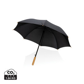 23&amp;quot; Impact AWARE™ RPET 190T Auto-Open Bambus-Schirm schwarz bedrucken, Art.-Nr. P850.651