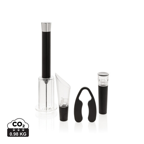 Vino Connoisseur 4-tlg. Set silber bedrucken, Art.-Nr. P911.032