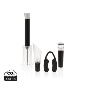Vino Connoisseur 4-tlg. Set silber bedrucken, Art.-Nr. P911.032