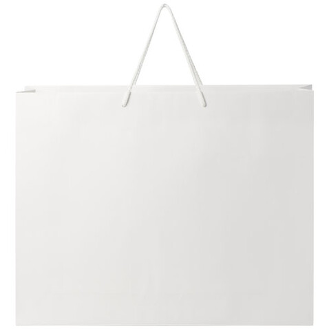 Handgefertigte 170 g/m² Integra-Papiertüte mit Kunststoff Kordelgriffen – 45 × 10 × 35 cm, weiss bedrucken, Art.-Nr. 1ZB01201 Handgefertigte 170 g/m² Integra-Papiertüte mit Kunststoff Kordelgriffen – 45 × 10 × 35 cm, weiss bedrucken, Art.-Nr. 1ZB01201