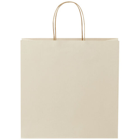 Papiertüte 150 g/m² aus landwirtschaftlichen Reststoffen mit gedrehten Griffen – 31 × 12 × 31 cm, offwhite bedrucken, Art.-Nr. 1ZM00401 Papiertüte 150 g/m² aus landwirtschaftlichen Reststoffen mit gedrehten Griffen – 31 × 12 × 31 cm, offwhite bedrucken, Art.-Nr. 1ZM00401