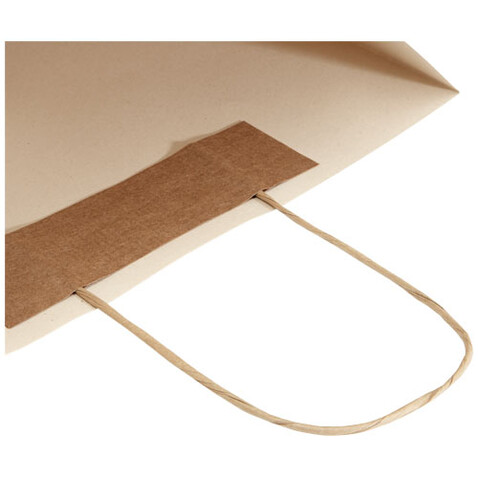 Papiertüte 150 g/m² aus landwirtschaftlichen Reststoffen mit gedrehten Griffen – 31 × 12 × 31 cm, offwhite bedrucken, Art.-Nr. 1ZM00401 Papiertüte 150 g/m² aus landwirtschaftlichen Reststoffen mit gedrehten Griffen – 31 × 12 × 31 cm, offwhite bedrucken, Art.-Nr. 1ZM00401