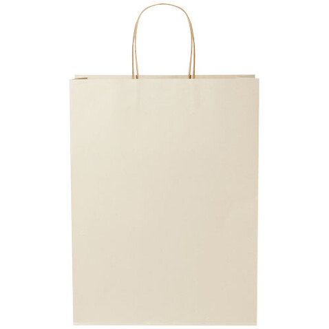Papiertüte 150 g/m² aus landwirtschaftlichen Reststoffen mit gedrehten Griffen – 31 × 12 × 41 cm, offwhite bedrucken, Art.-Nr. 1ZM00501 Papiertüte 150 g/m² aus landwirtschaftlichen Reststoffen mit gedrehten Griffen – 31 × 12 × 41 cm, offwhite bedrucken, Art.-Nr. 1ZM00501