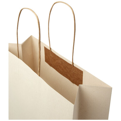 Papiertüte 150 g/m² aus landwirtschaftlichen Reststoffen mit gedrehten Griffen – 31 × 12 × 41 cm, offwhite bedrucken, Art.-Nr. 1ZM00501 Papiertüte 150 g/m² aus landwirtschaftlichen Reststoffen mit gedrehten Griffen – 31 × 12 × 41 cm, offwhite bedrucken, Art.-Nr. 1ZM00501