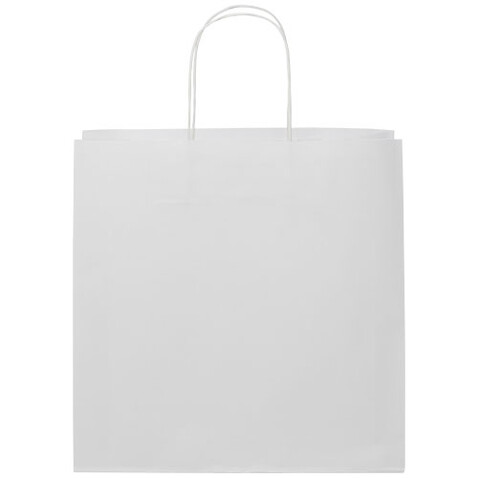 Kraftpapiertasche 120 g/m² mit gedrehten Griffen – 31 × 12 × 31 cm, weiss bedrucken, Art.-Nr. 1ZM00901 Kraftpapiertasche 120 g/m² mit gedrehten Griffen – 31 × 12 × 31 cm, weiss bedrucken, Art.-Nr. 1ZM00901