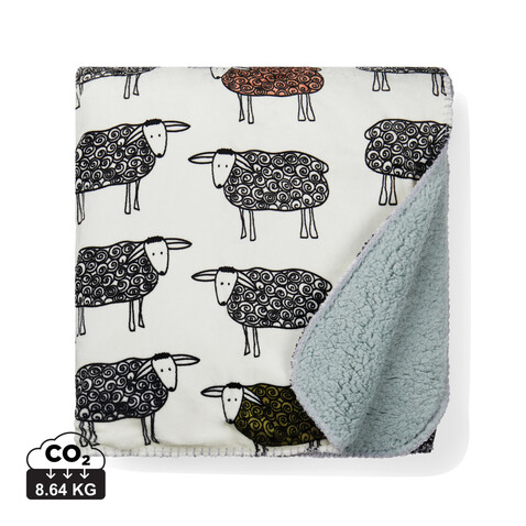 VINGA Sheep Decke aus GRS recyceltem PET weiß bedrucken, Art.-Nr. 453100 VINGA Sheep Decke aus GRS recyceltem PET weiß bedrucken, Art.-Nr. 453100