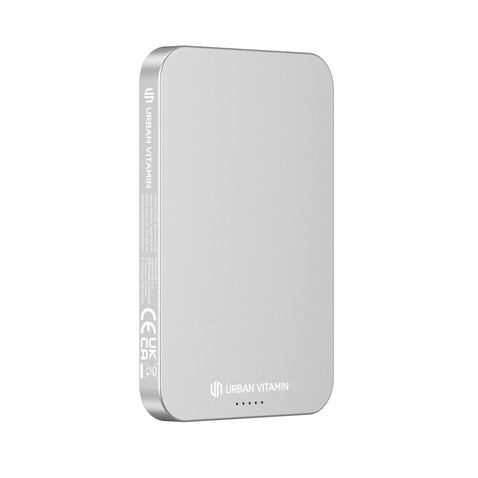 Urban Vitamin Richmond 5000mAh Powerbank aus RCS Plastik/Alu silber bedrucken, Art.-Nr. P322.822 Urban Vitamin Richmond 5000mAh Powerbank aus RCS Plastik/Alu silber bedrucken, Art.-Nr. P322.822