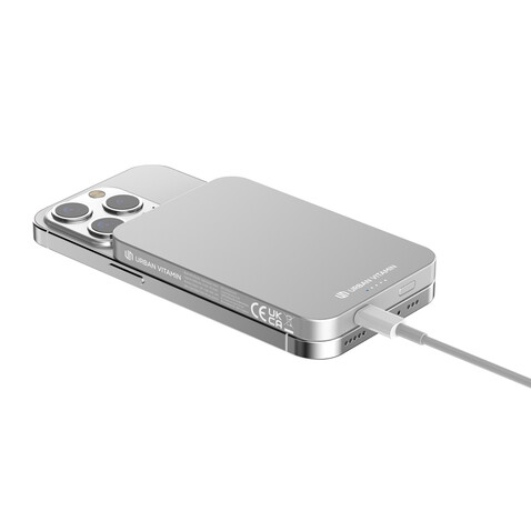 Urban Vitamin Richmond 5000mAh Powerbank aus RCS Plastik/Alu silber bedrucken, Art.-Nr. P322.822 Urban Vitamin Richmond 5000mAh Powerbank aus RCS Plastik/Alu silber bedrucken, Art.-Nr. P322.822