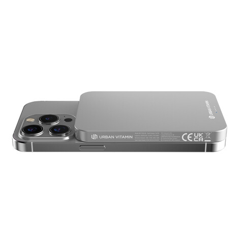 Urban Vitamin Richmond 5000mAh Powerbank aus RCS Plastik/Alu silber bedrucken, Art.-Nr. P322.822 Urban Vitamin Richmond 5000mAh Powerbank aus RCS Plastik/Alu silber bedrucken, Art.-Nr. P322.822