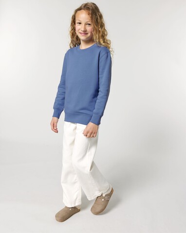Mini Changer 2.0 - Das Iconic Kinder-Sweatshirt - Bright Blue - 3-4/98-104cm bedrucken, Art.-Nr. STSK181C05303