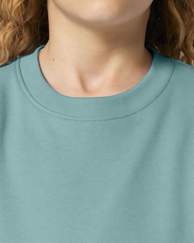 Mini Changer 2.0 - Das Iconic Kinder-Sweatshirt - Teal Monstera - 12-13/152-158cm bedrucken, Art.-Nr. STSK181C06012