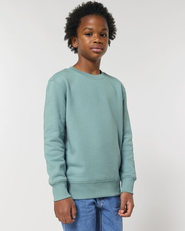 Mini Changer 2.0 - Das Iconic Kinder-Sweatshirt - Teal Monstera - 12-13/152-158cm bedrucken, Art.-Nr. STSK181C06012