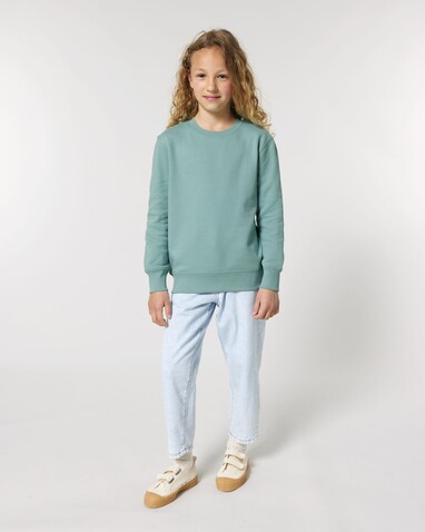 Mini Changer 2.0 - Das Iconic Kinder-Sweatshirt - Teal Monstera - 9-11/134-146cm bedrucken, Art.-Nr. STSK181C06009