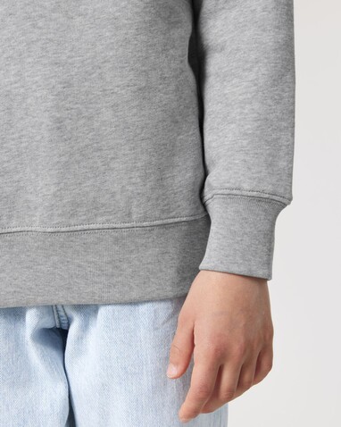 Mini Changer 2.0 - Das Iconic Kinder-Sweatshirt - Heather Grey - 5-6/110-116cm bedrucken, Art.-Nr. STSK181C25005