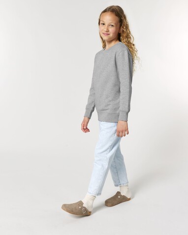 Mini Changer 2.0 - Das Iconic Kinder-Sweatshirt - Heather Grey - 7-8/122-128cm bedrucken, Art.-Nr. STSK181C25007