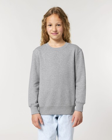 Mini Changer 2.0 - Das Iconic Kinder-Sweatshirt - Heather Grey - 3-4/98-104cm bedrucken, Art.-Nr. STSK181C25003