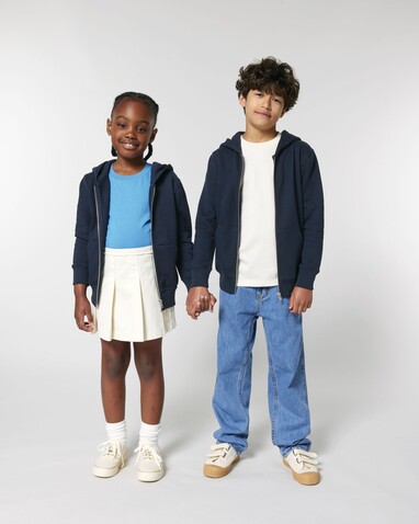 Mini Cultivator 2.0 - Der Iconic Kinder-Zip-Hoodie - French Navy - 9-11/134-146cm bedrucken, Art.-Nr. STSK182C72709