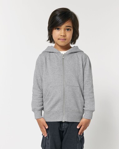 Mini Cultivator 2.0 - Der Iconic Kinder-Zip-Hoodie - Heather Grey - 9-11/134-146cm bedrucken, Art.-Nr. STSK182C25009