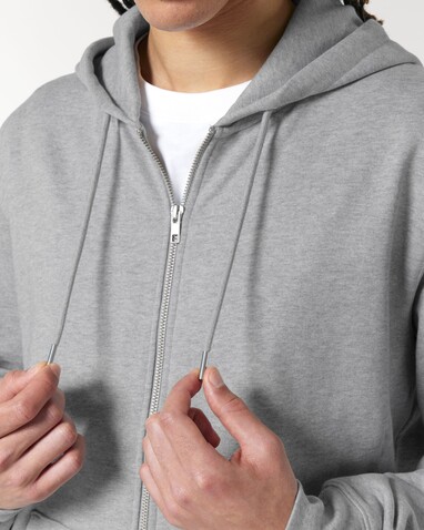 Cultivator 2.0 - Der Iconic Unisex-Zip-Hoodie - Heather Grey - 3XL bedrucken, Art.-Nr. STSU179C2503X