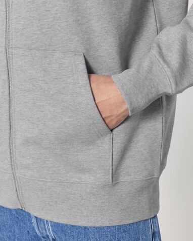 Cultivator 2.0 - Der Iconic Unisex-Zip-Hoodie - Heather Grey - 5XL bedrucken, Art.-Nr. STSU179C2505X