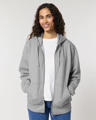 Cultivator 2.0 - Der Iconic Unisex-Zip-Hoodie - Heather Grey - L bedrucken, Art.-Nr. STSU179C2501L