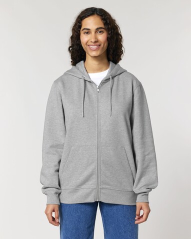 Cultivator 2.0 - Der Iconic Unisex-Zip-Hoodie - Heather Grey - 3XL bedrucken, Art.-Nr. STSU179C2503X