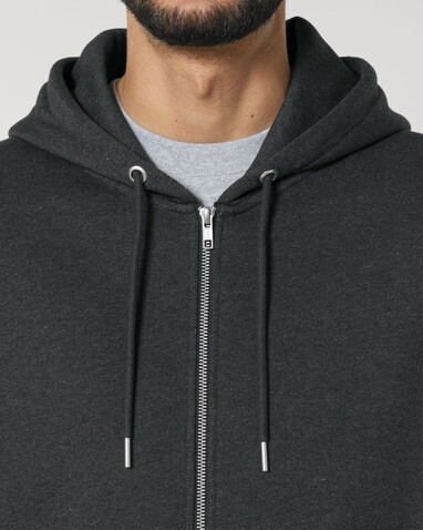 Cultivator 2.0 - Der Iconic Unisex-Zip-Hoodie - Dark Heather Grey - S bedrucken, Art.-Nr. STSU179C6511S