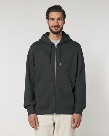 Cultivator 2.0 - Der Iconic Unisex-Zip-Hoodie - Dark Heather Grey - 3XL bedrucken, Art.-Nr. STSU179C6513X