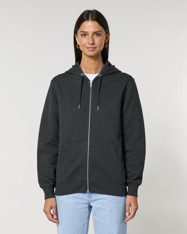 Cultivator 2.0 - Der Iconic Unisex-Zip-Hoodie - Dark Heather Grey - 3XL bedrucken, Art.-Nr. STSU179C6513X
