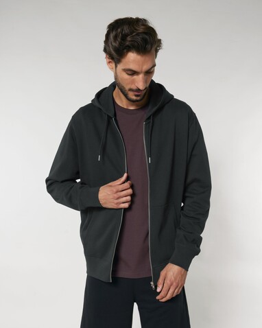 Cultivator 2.0 - Der Iconic Unisex-Zip-Hoodie - Black - M bedrucken, Art.-Nr. STSU179C0021M