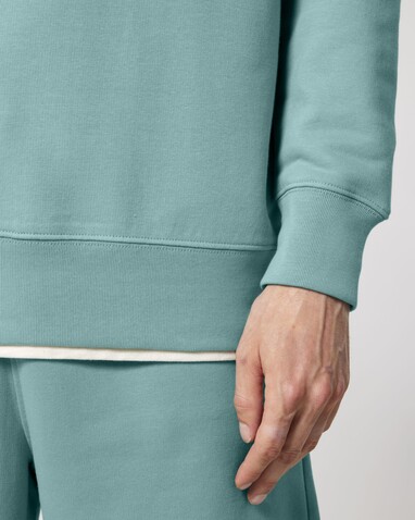 Matcher - Das Rundhals-Unisex-Sweatshirt aus French Terry - Teal Monstera - M bedrucken, Art.-Nr. STSU799C0601M