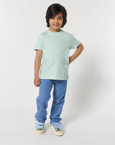 Mini Creator 2.0 - Das Iconic Kinder-T-Shirt - Caribbean Blue - 5-6/110-116cm bedrucken, Art.-Nr. STTK184C72405