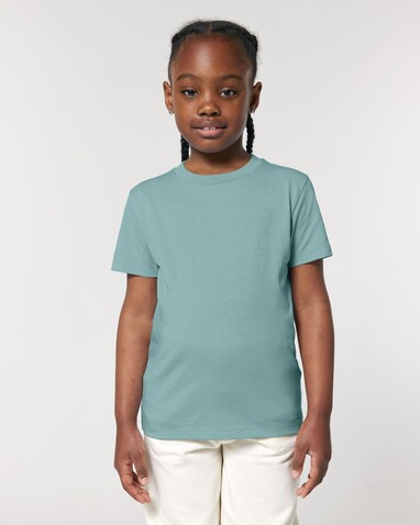 Mini Creator 2.0 - Das Iconic Kinder-T-Shirt - Teal Monstera - 3-4/98-104cm bedrucken, Art.-Nr. STTK184C06003