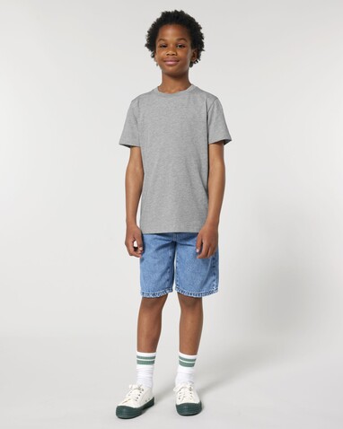 Mini Creator 2.0 - Das Iconic Kinder-T-Shirt - Heather Grey - 3-4/98-104cm bedrucken, Art.-Nr. STTK184C25003