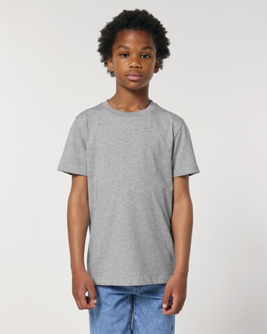 Mini Creator 2.0 - Das Iconic Kinder-T-Shirt - Heather Grey - 9-11/134-146cm bedrucken, Art.-Nr. STTK184C25009