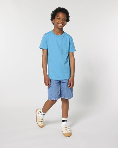 Mini Creator 2.0 - Das Iconic Kinder-T-Shirt - Aqua Blue - 7-8/122-128cm bedrucken, Art.-Nr. STTK184C14507