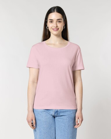 Stella Serena - Das Damen-T-Shirt mit weitem Rundhalsausschnitt - Cotton Pink - M bedrucken, Art.-Nr. STTW173C0051M
