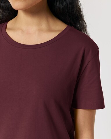 Stella Serena - Das Damen-T-Shirt mit weitem Rundhalsausschnitt - Burgundy - XL bedrucken, Art.-Nr. STTW173C2441X Stella Serena - Das Damen-T-Shirt mit weitem Rundhalsausschnitt - Burgundy - XL bedrucken, Art.-Nr. STTW173C2441X