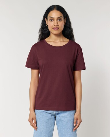 Stella Serena - Das Damen-T-Shirt mit weitem Rundhalsausschnitt - Burgundy - XL bedrucken, Art.-Nr. STTW173C2441X Stella Serena - Das Damen-T-Shirt mit weitem Rundhalsausschnitt - Burgundy - XL bedrucken, Art.-Nr. STTW173C2441X