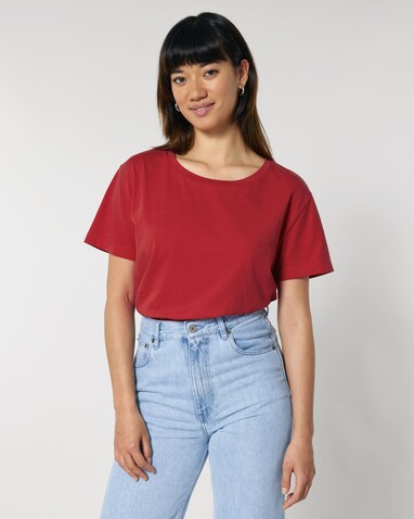 Stella Serena - Das Damen-T-Shirt mit weitem Rundhalsausschnitt - Red - S bedrucken, Art.-Nr. STTW173C0041S