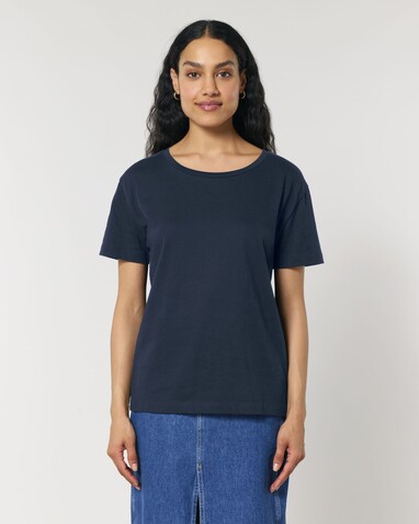 Stella Serena - Das Damen-T-Shirt mit weitem Rundhalsausschnitt - French Navy - S bedrucken, Art.-Nr. STTW173C7271S
