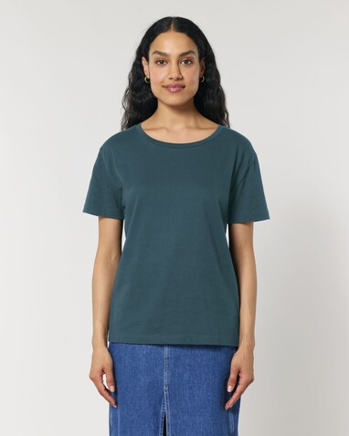 Stella Serena - Das Damen-T-Shirt mit weitem Rundhalsausschnitt - Stargazer - M bedrucken, Art.-Nr. STTW173C7021M