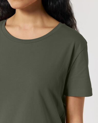 Stella Serena - Das Damen-T-Shirt mit weitem Rundhalsausschnitt - Khaki - XXL bedrucken, Art.-Nr. STTW173C2232X Stella Serena - Das Damen-T-Shirt mit weitem Rundhalsausschnitt - Khaki - XXL bedrucken, Art.-Nr. STTW173C2232X