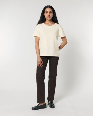 Stella Serena - Das Damen-T-Shirt mit weitem Rundhalsausschnitt - Natural Raw - S bedrucken, Art.-Nr. STTW173C0541S Stella Serena - Das Damen-T-Shirt mit weitem Rundhalsausschnitt - Natural Raw - S bedrucken, Art.-Nr. STTW173C0541S