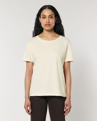 Stella Serena - Das Damen-T-Shirt mit weitem Rundhalsausschnitt - Natural Raw - L bedrucken, Art.-Nr. STTW173C0541L
